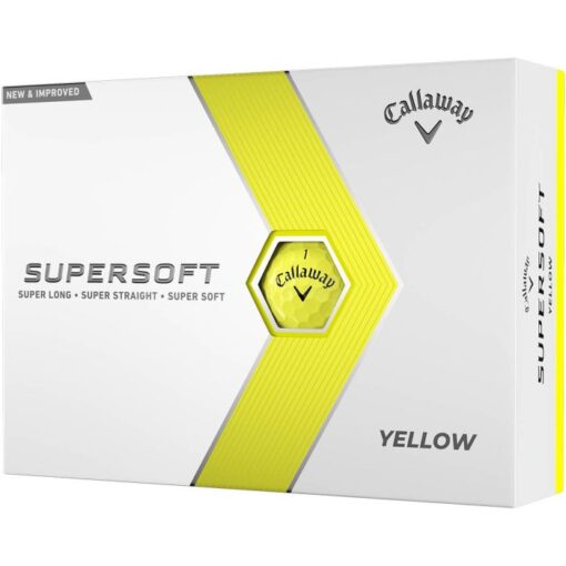 callaway 2023 supersoft yellow golf balls lid itempicture