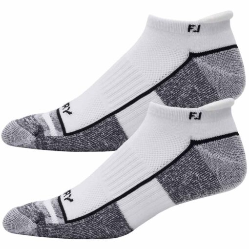 footjoy 2024 prodry roll tab socks 2 pack white itempicture