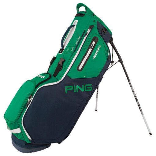 ping 2021 hoofer 14 way stand bag navy green white