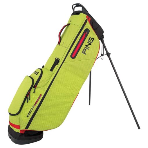 ping 2021 hoofer craz e lite stand bag neon yellow black red