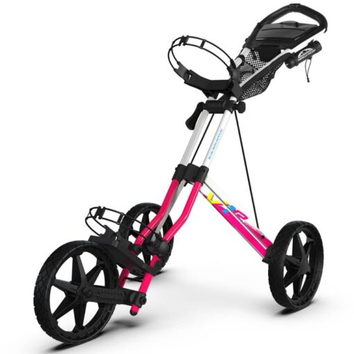 sun mountain speed cart v1r push cart hot pink white blue itempicture